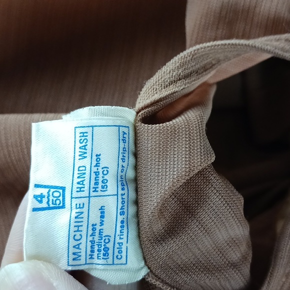 Vintage Martin Emprex 1970s brown full length 100% Nylon with lace Nightgown - Picture 10 of 10